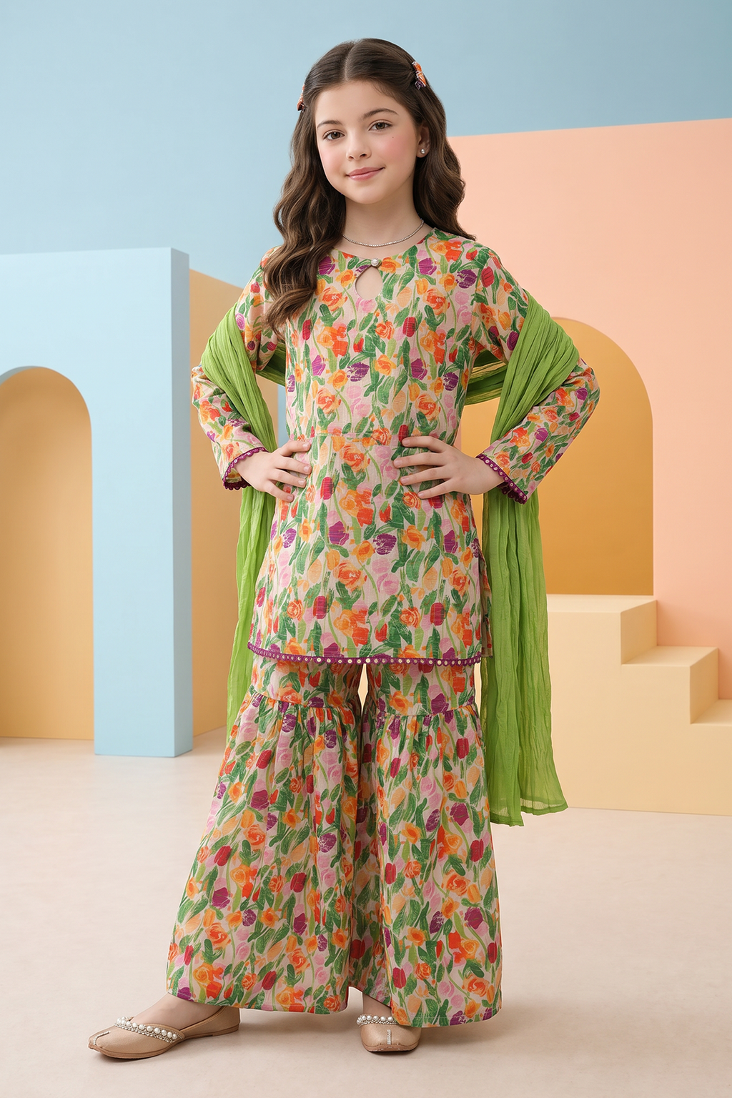 Kurta Dupatta Trouser - 3421