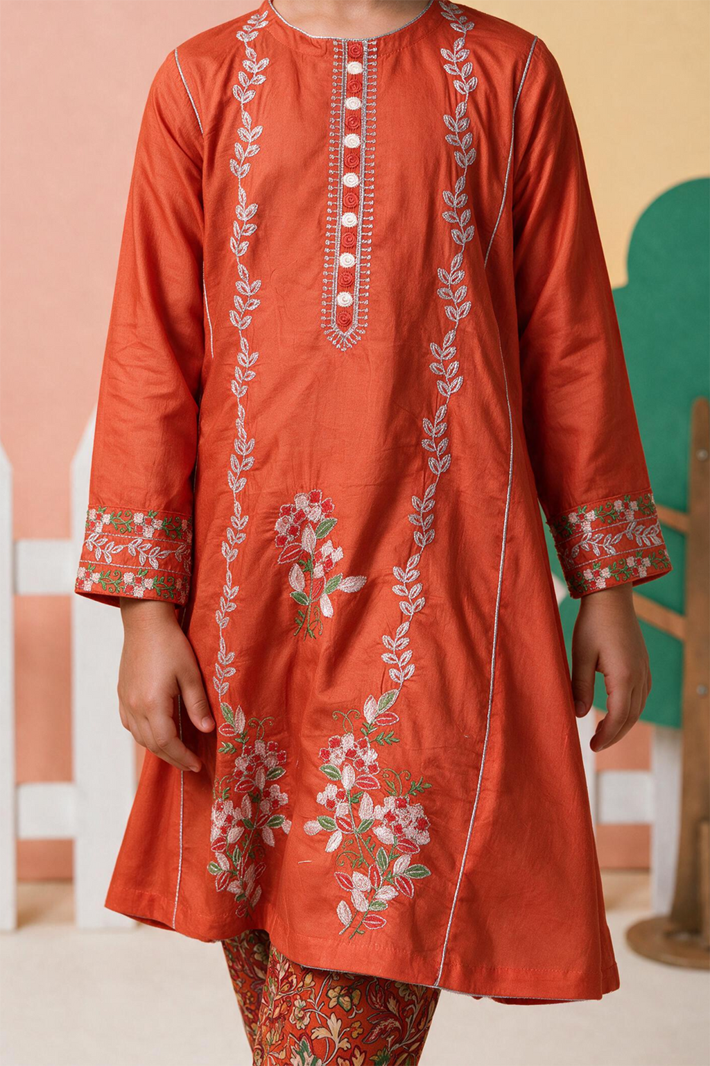 Embroidered Kurta Dupatta Trouser - 3428