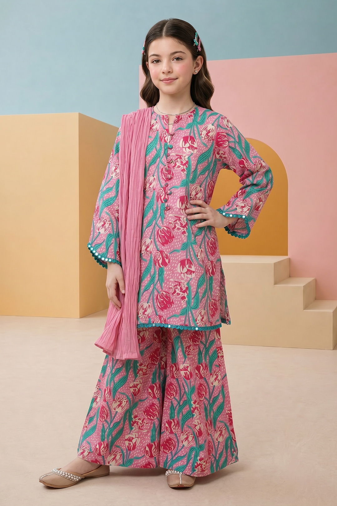 Kurta Dupatta Trouser - 3480