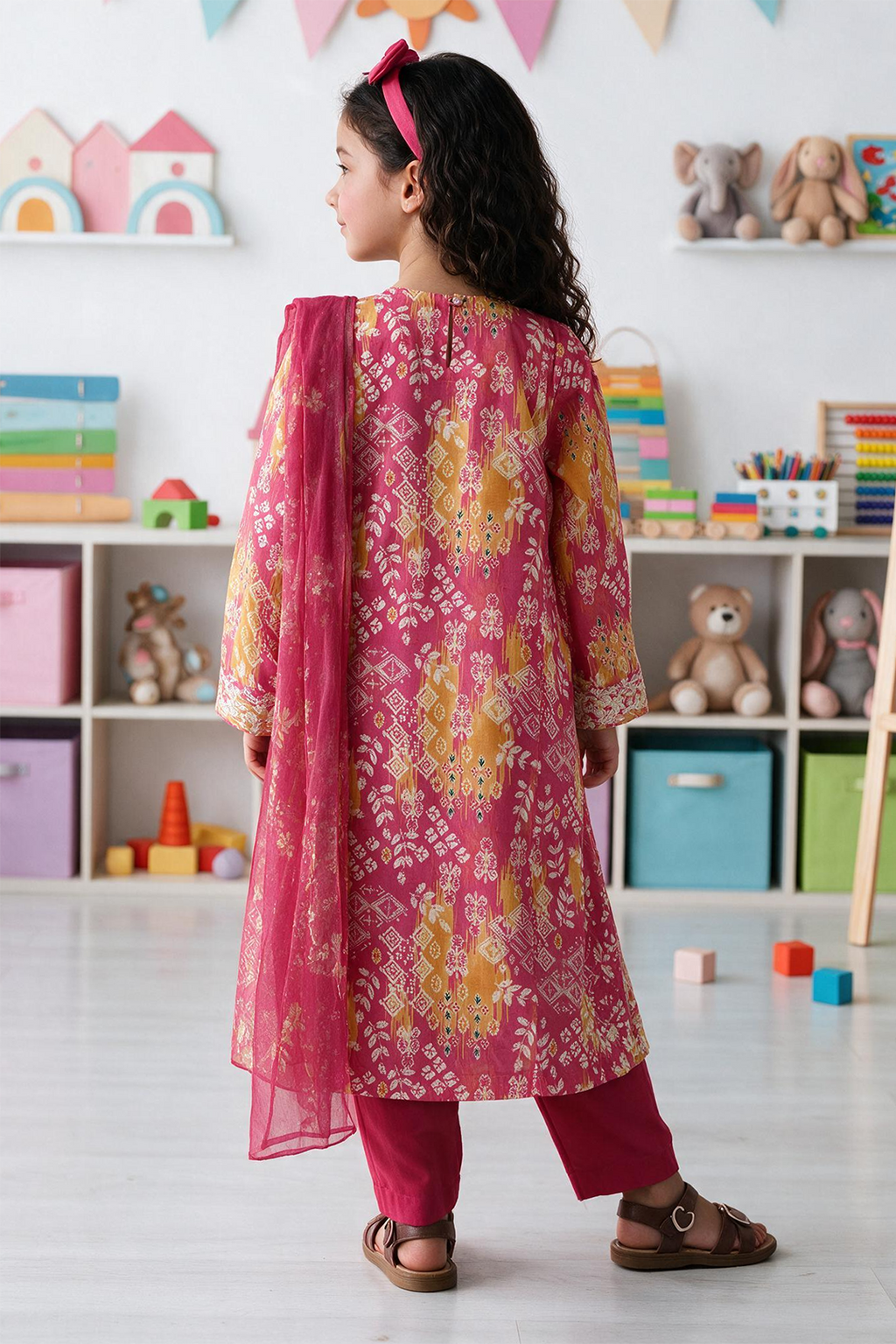 Embroidered Kurta Dupatta Trouser - 3488