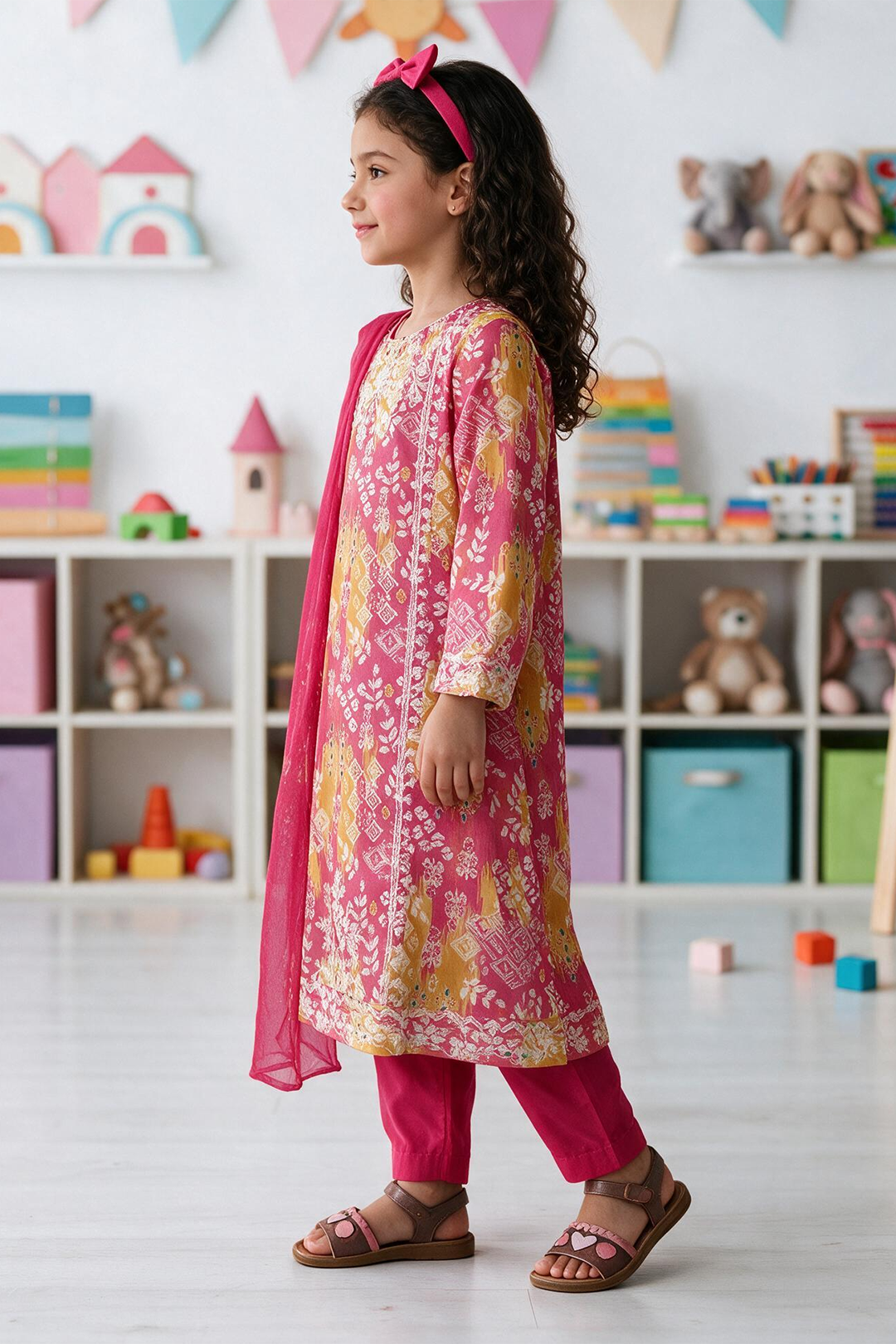 Embroidered Kurta Dupatta Trouser - 3488