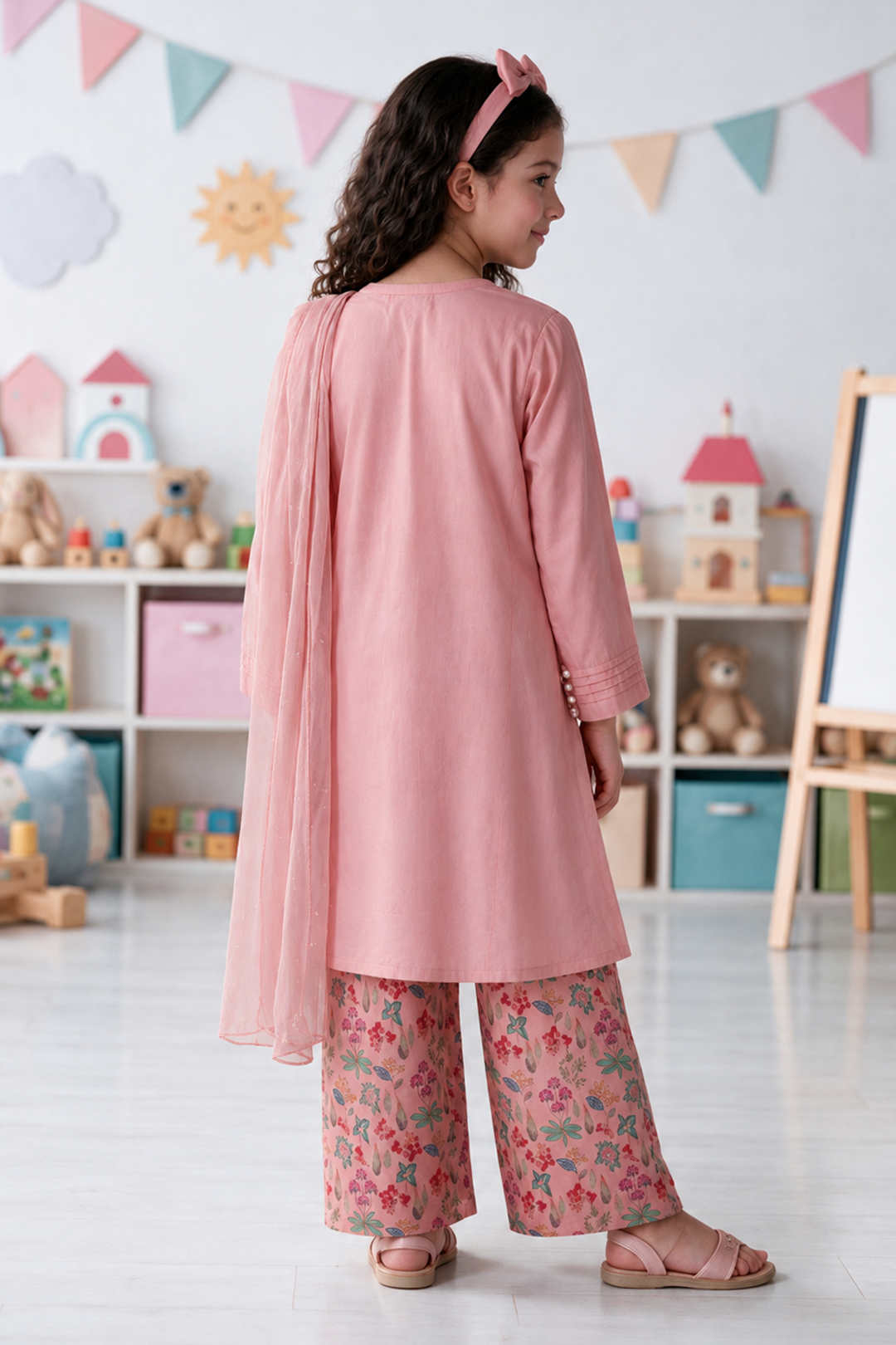 Embroidered Kurta Dupatta Trouser - 3586