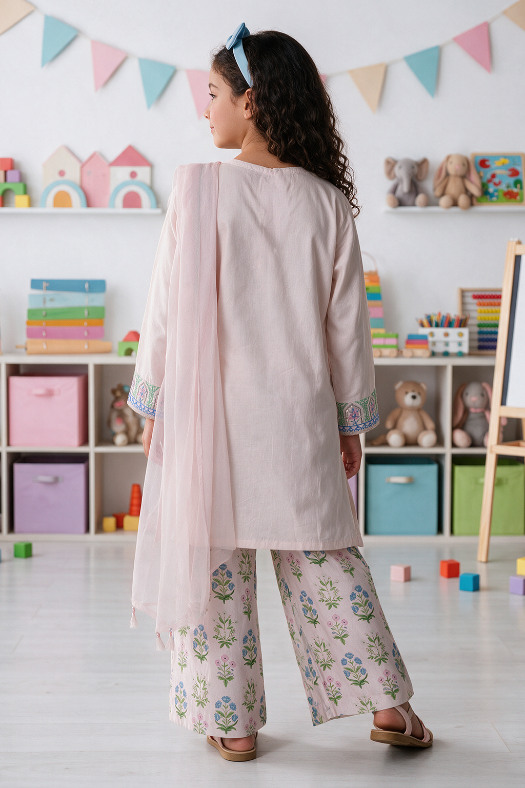 Embroidered Kurta Dupatta Trouser - 3588