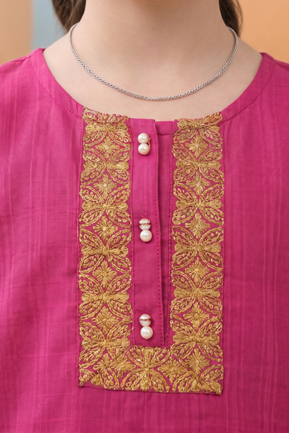 Embroidered Kurta Trouser - 2446