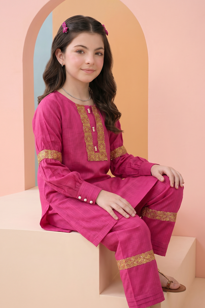 Embroidered Kurta Trouser - 2446