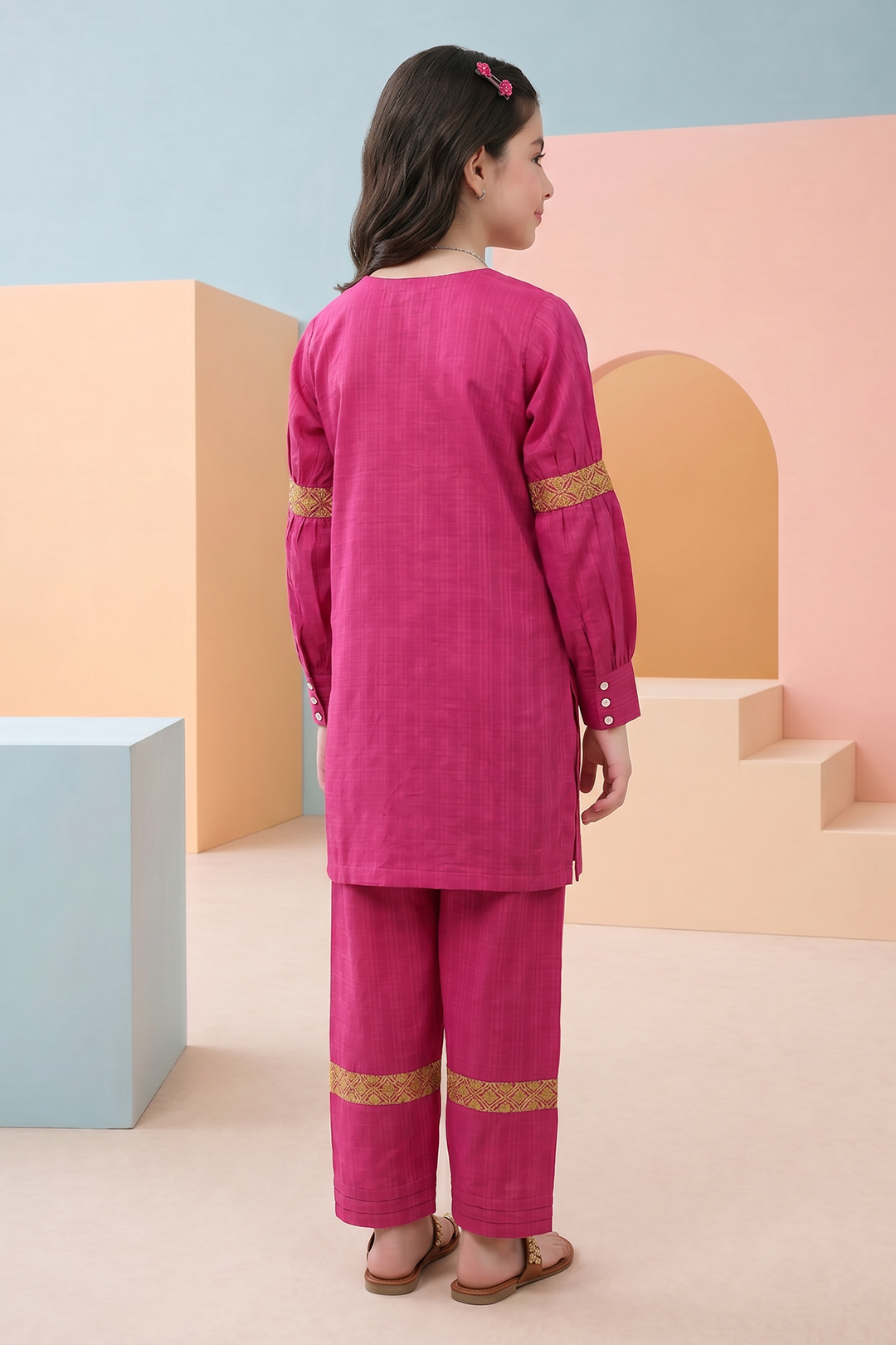 Embroidered Kurta Trouser - 2446