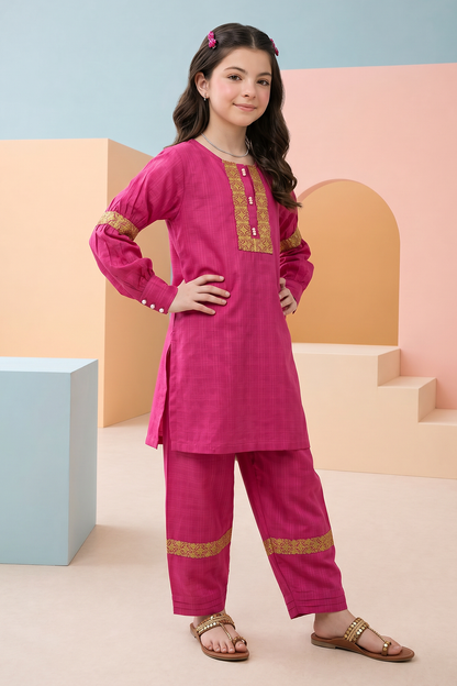 Embroidered Kurta Trouser - 2446
