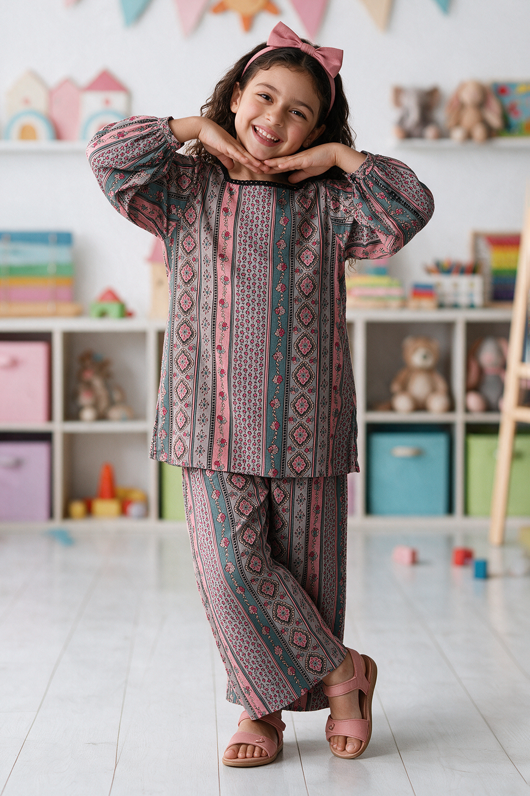 Embroidered Kurta Trouser - 2471