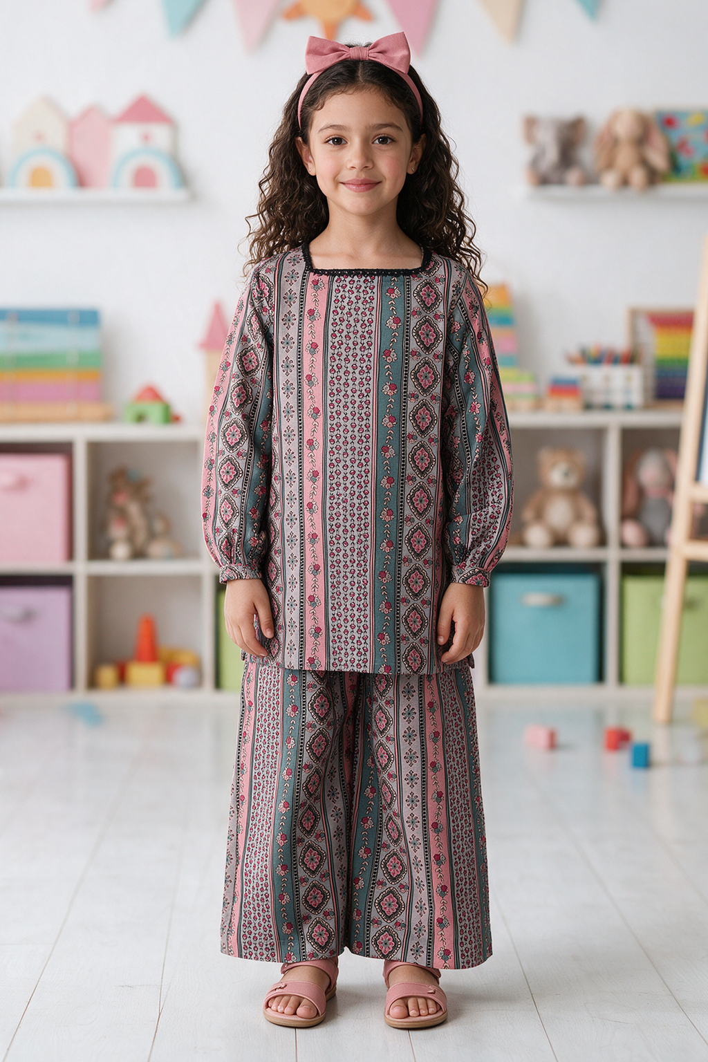 Embroidered Kurta Trouser - 2471