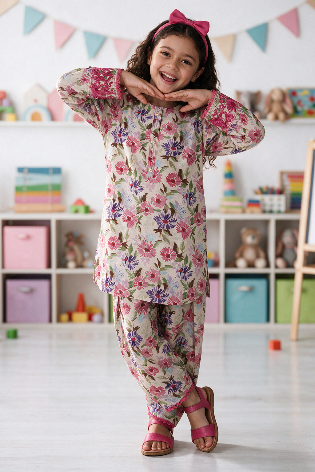 Embroidered Kurta Trouser - 2472