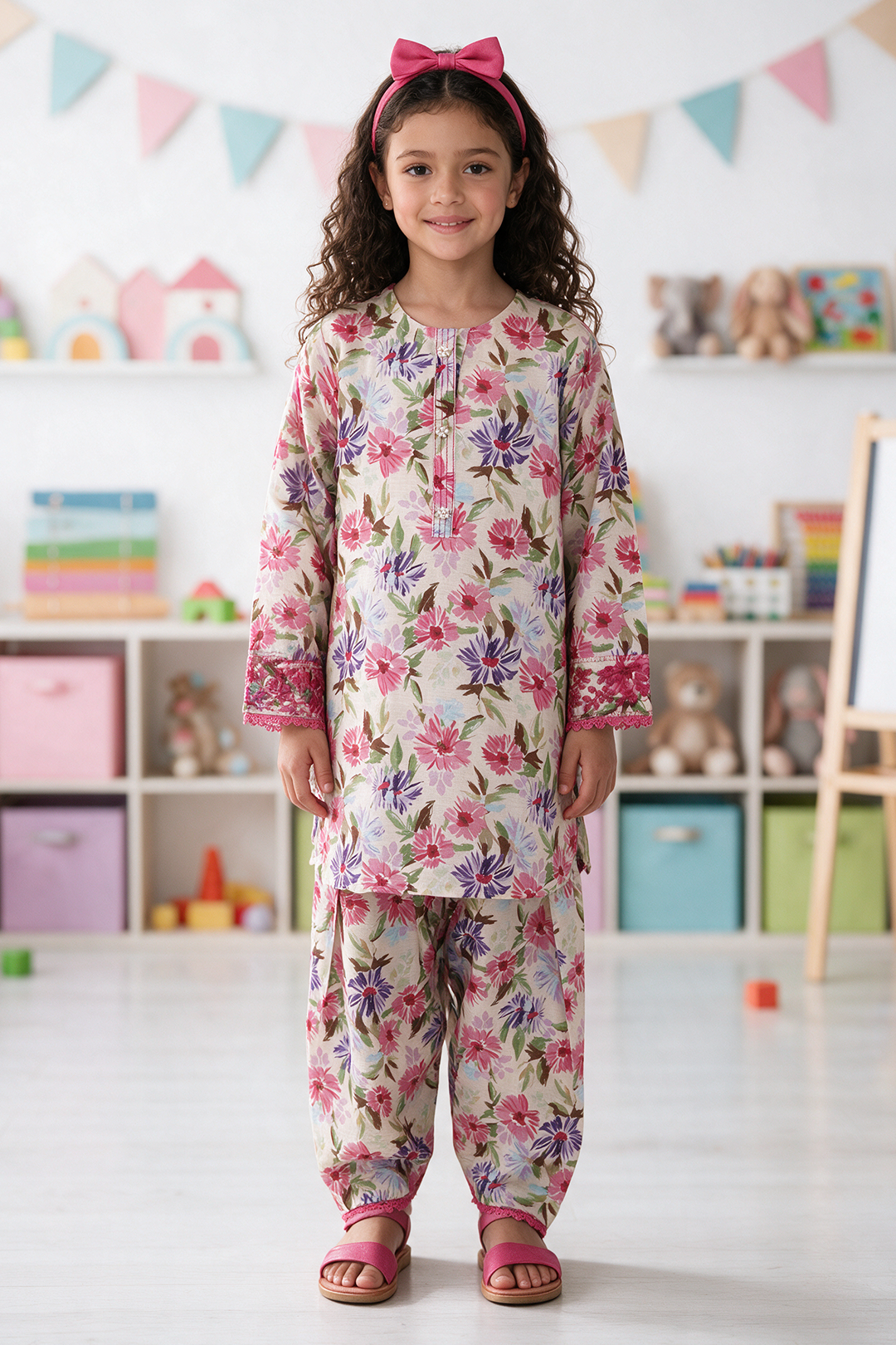 Embroidered Kurta Trouser - 2472