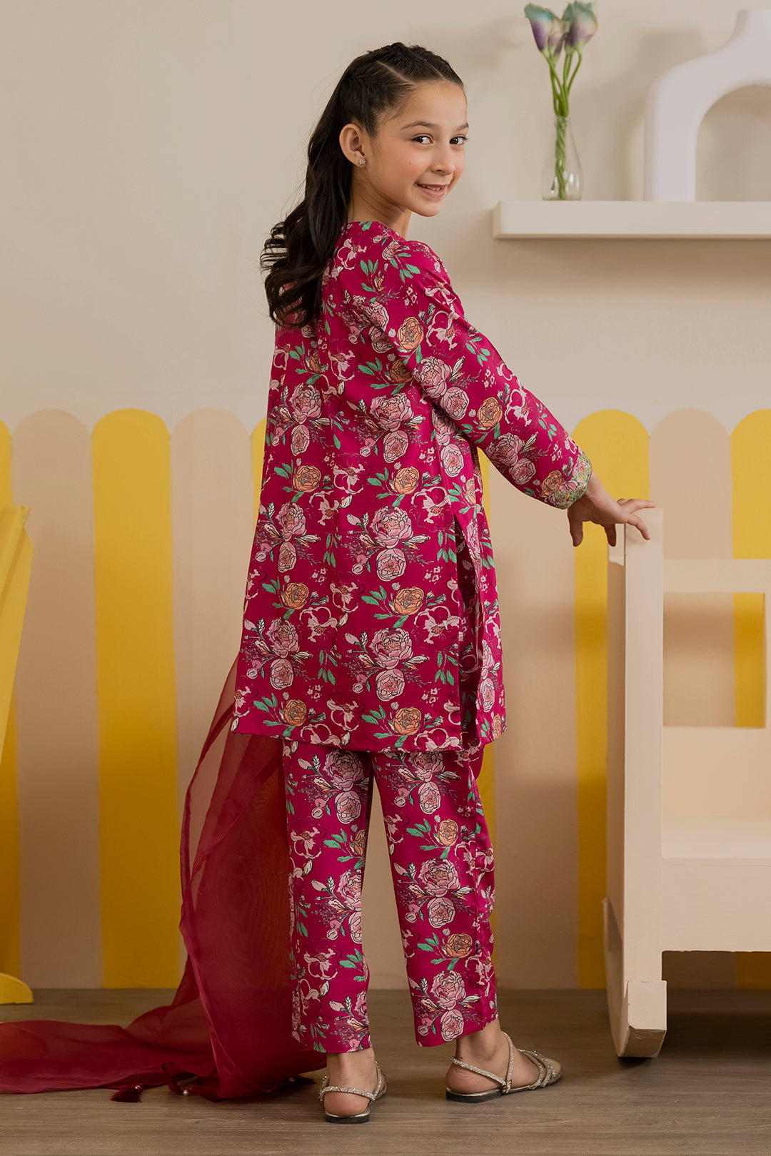 Embroidered Kurta Dupatta Trouser - 3424