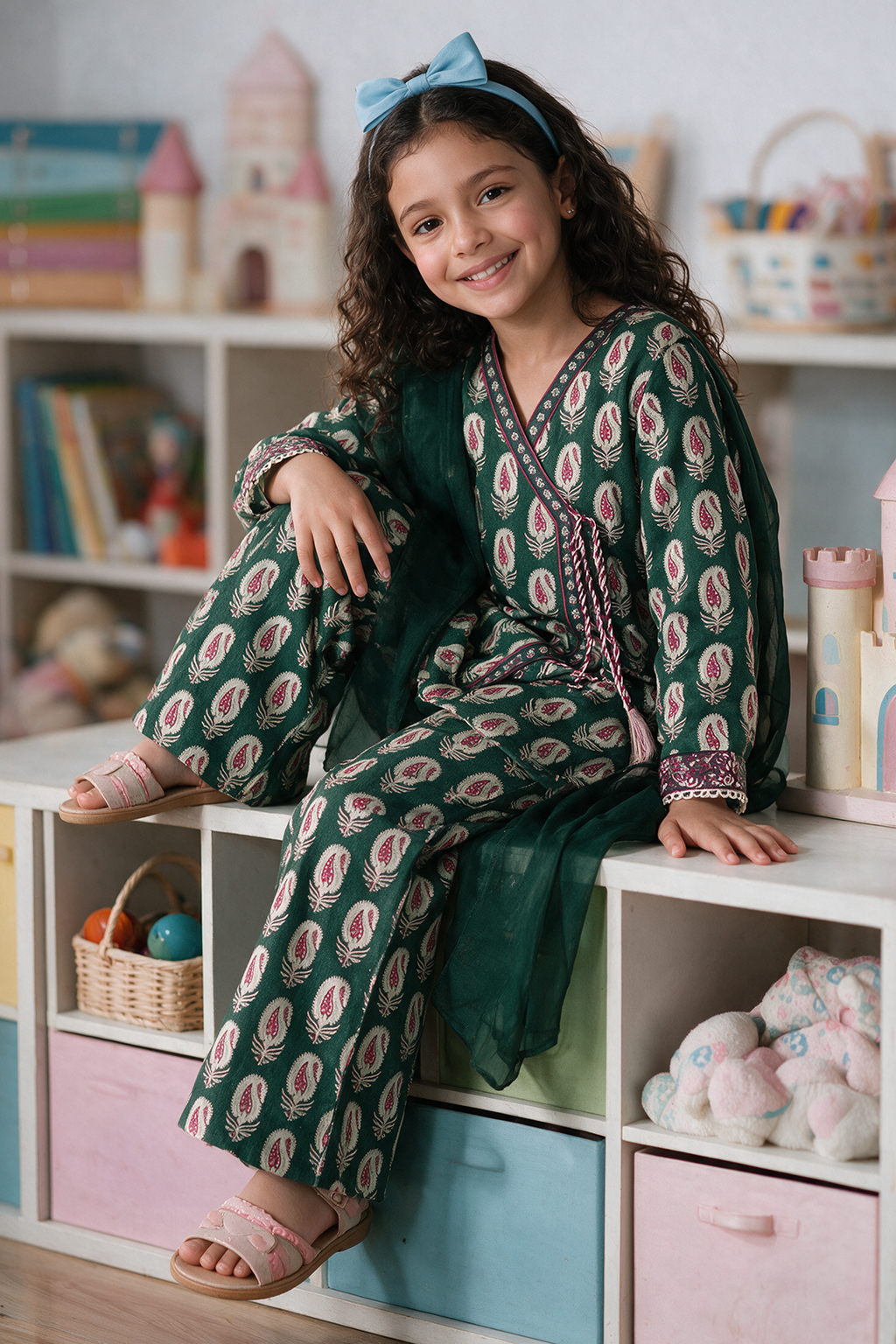 Embroidered Kurta Dupatta Trouser - 3454