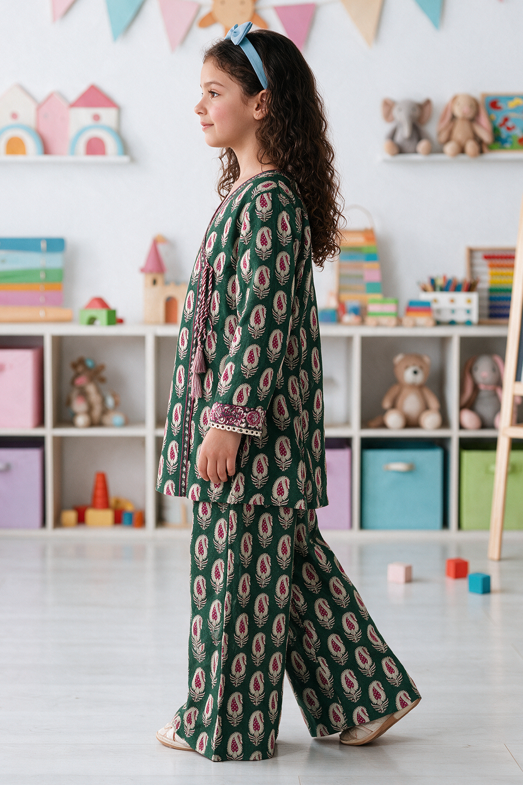 Embroidered Kurta Dupatta Trouser - 3454