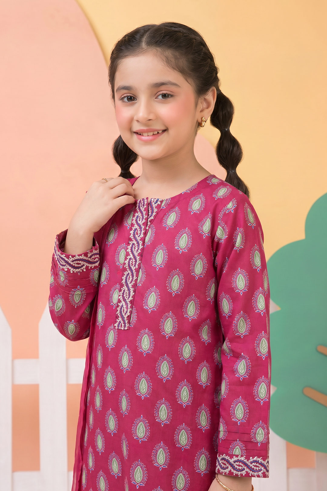 Embroidered Kurta Dupatta Trouser - 3461