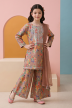 Embroidered Kurta Dupatta Trouser - 3477