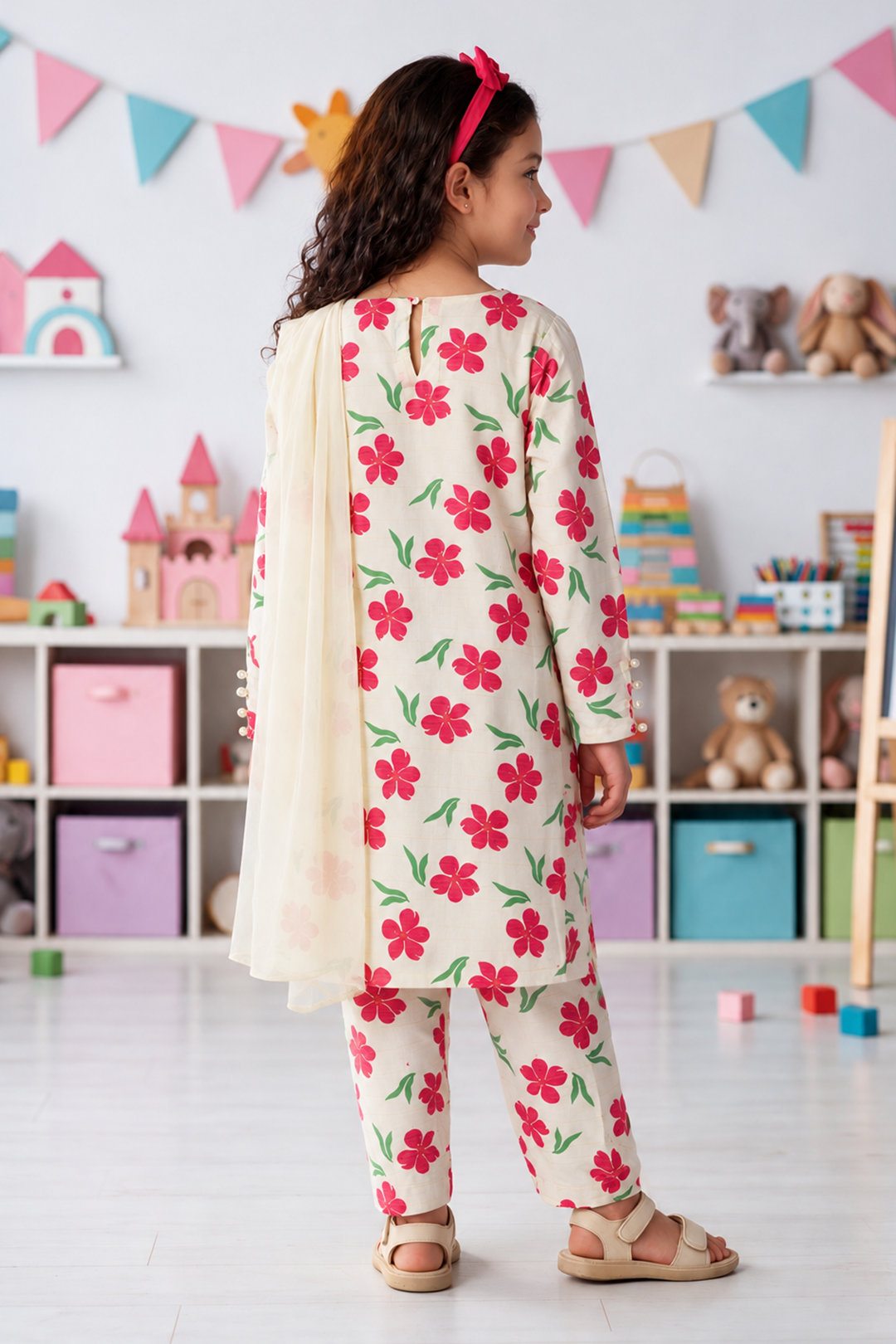 Embroidered Kurta Dupatta Trouser - 3481