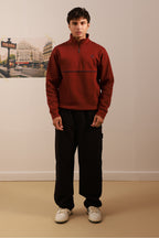 Mock Neck Sweat Shirt - 5001