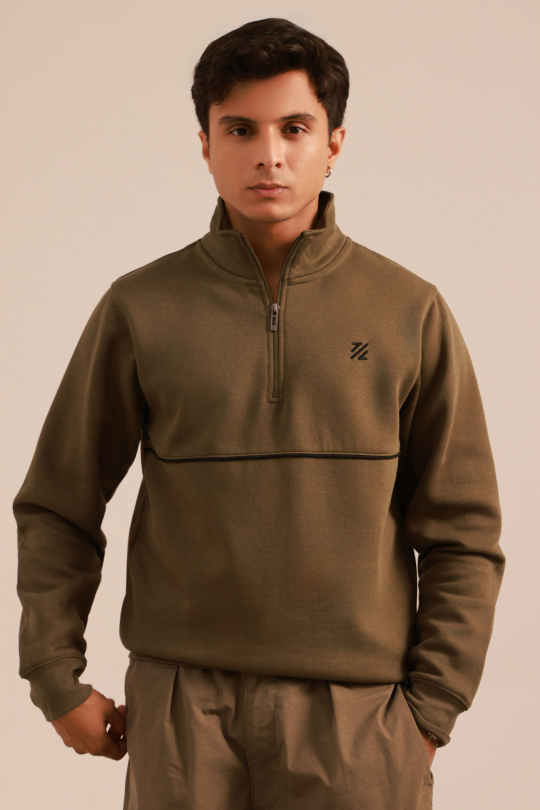 Mock Neck Sweat Shirt - 5001