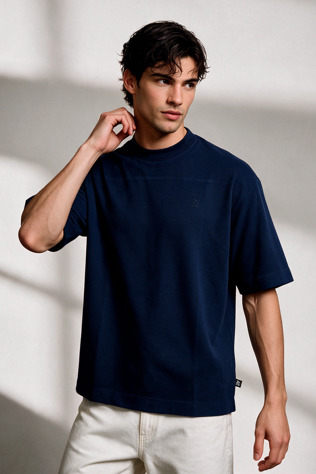 Ottoman Oversized Textured T-Shirt - D002