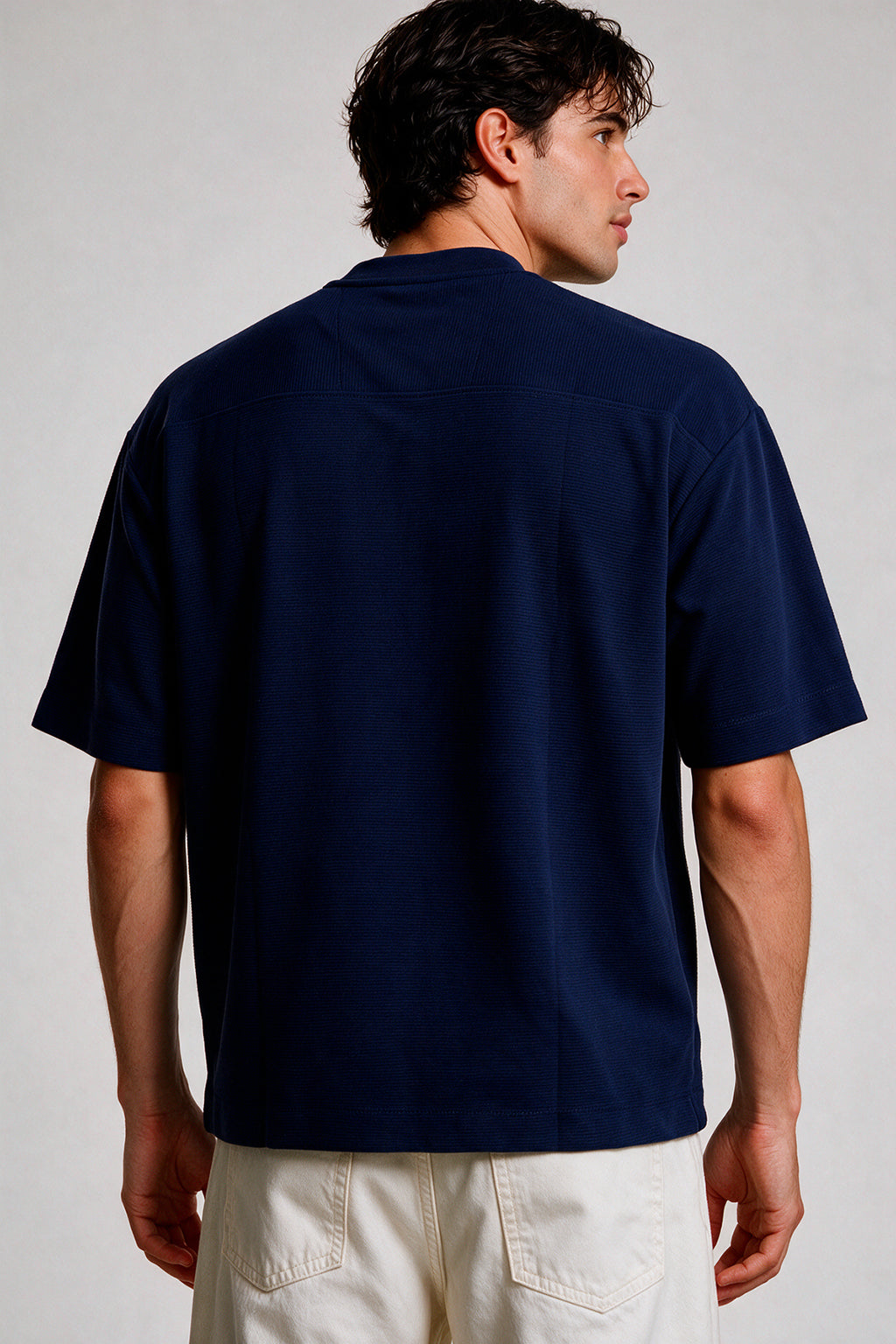 Ottoman Oversized Textured T-Shirt - D002