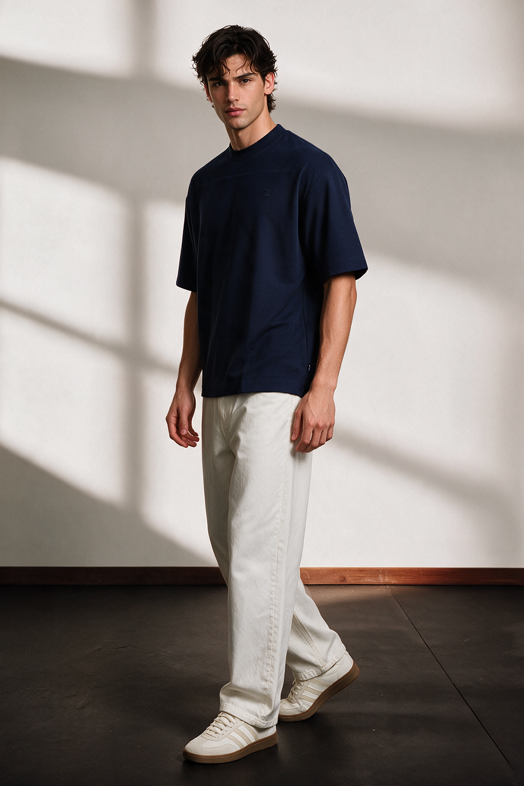 Ottoman Oversized Textured T-Shirt - D002