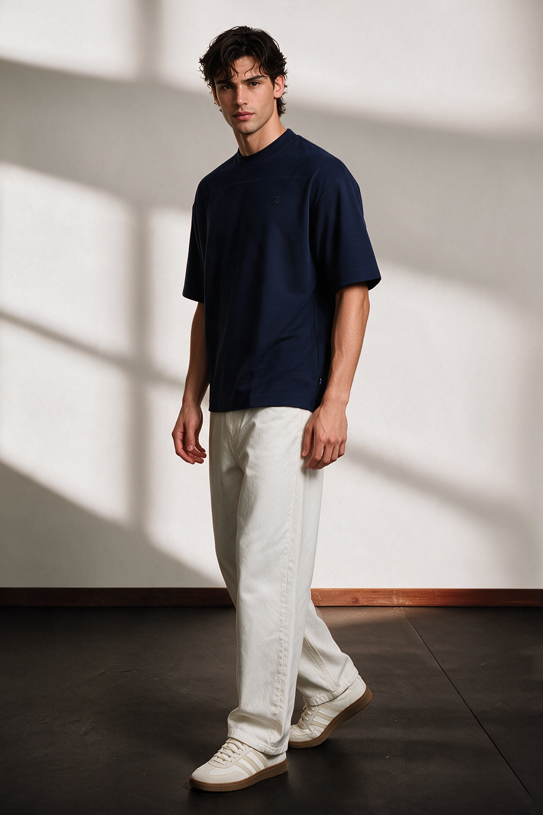 Ottoman Oversized Textured T-Shirt - D002