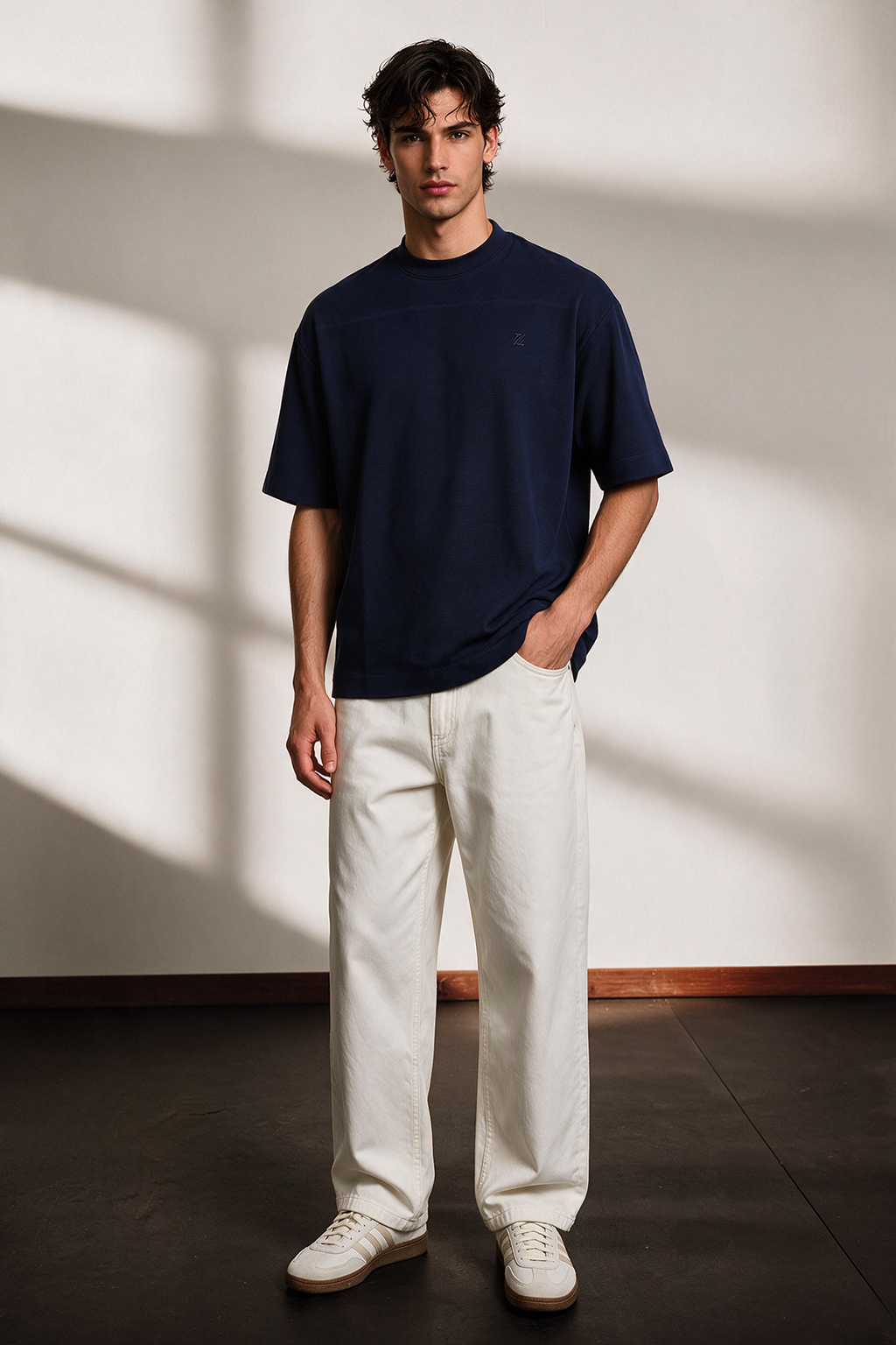 Ottoman Oversized Textured T-Shirt - D002