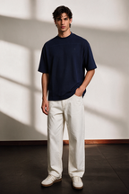Ottoman Oversized Textured T-Shirt - D002