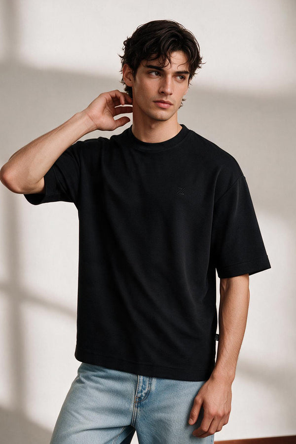 Ottoman Oversized Textured T-Shirt - D002