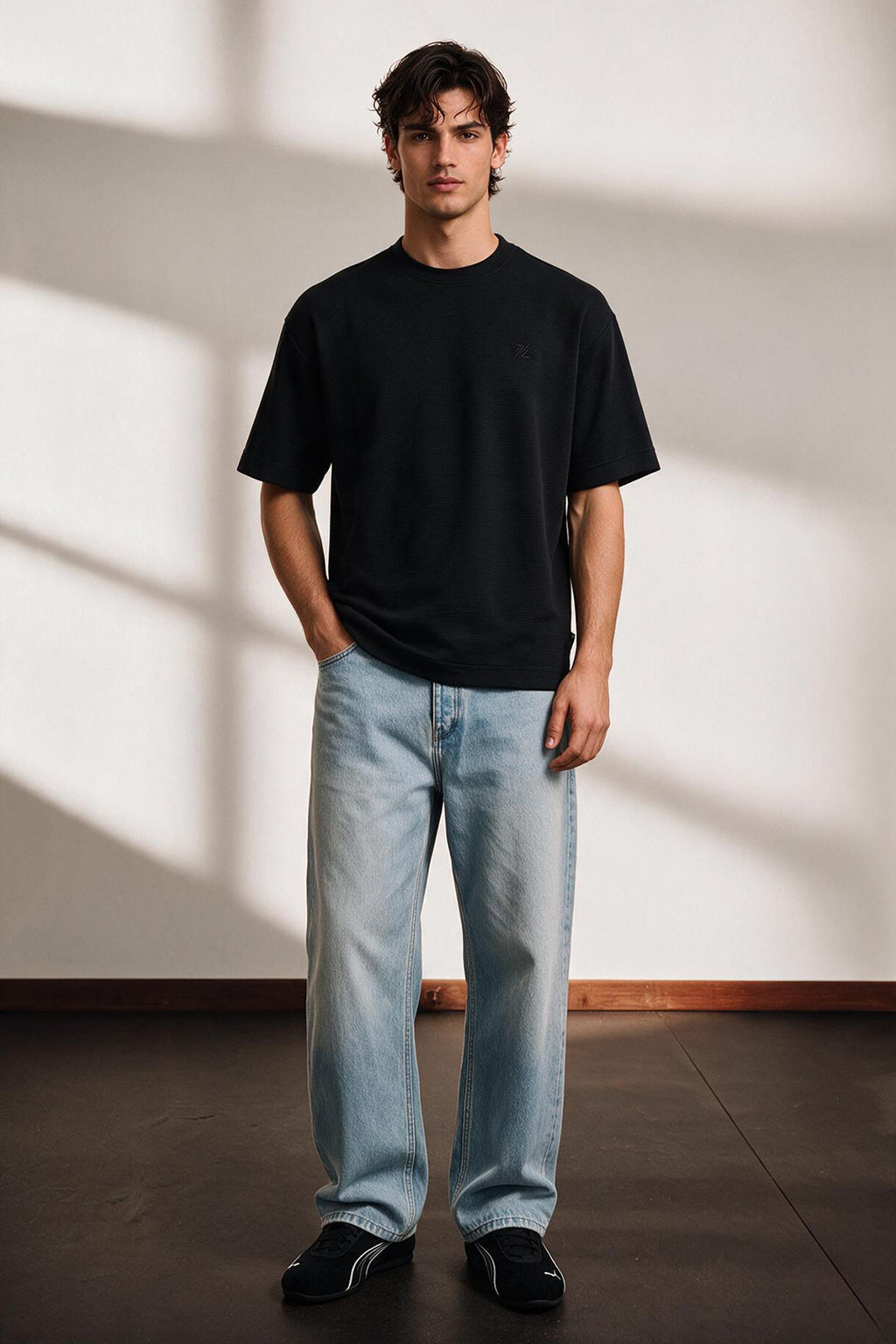 Ottoman Oversized Textured T-Shirt - D002
