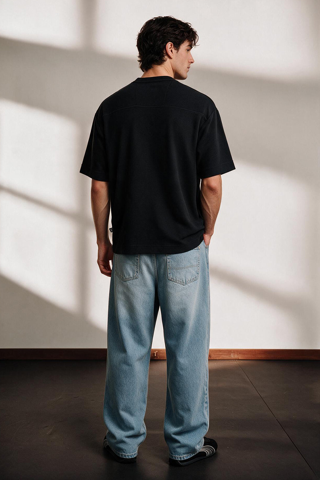 Ottoman Oversized Textured T-Shirt - D002