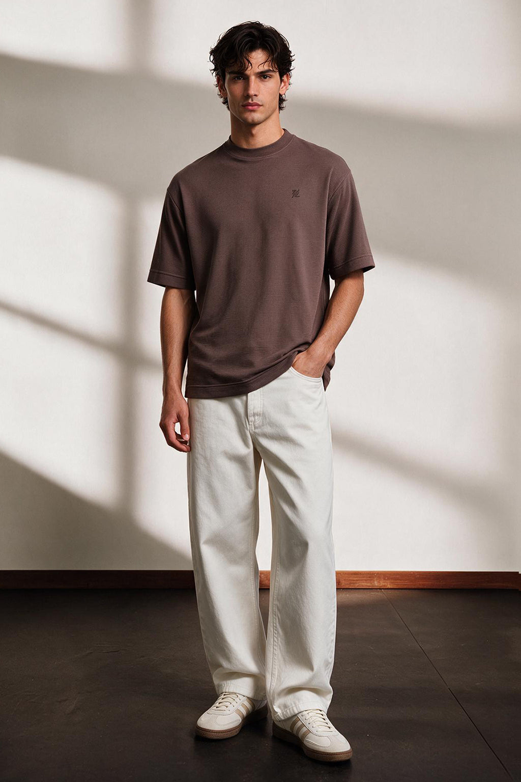 Ottoman Oversized Textured T-Shirt - D002
