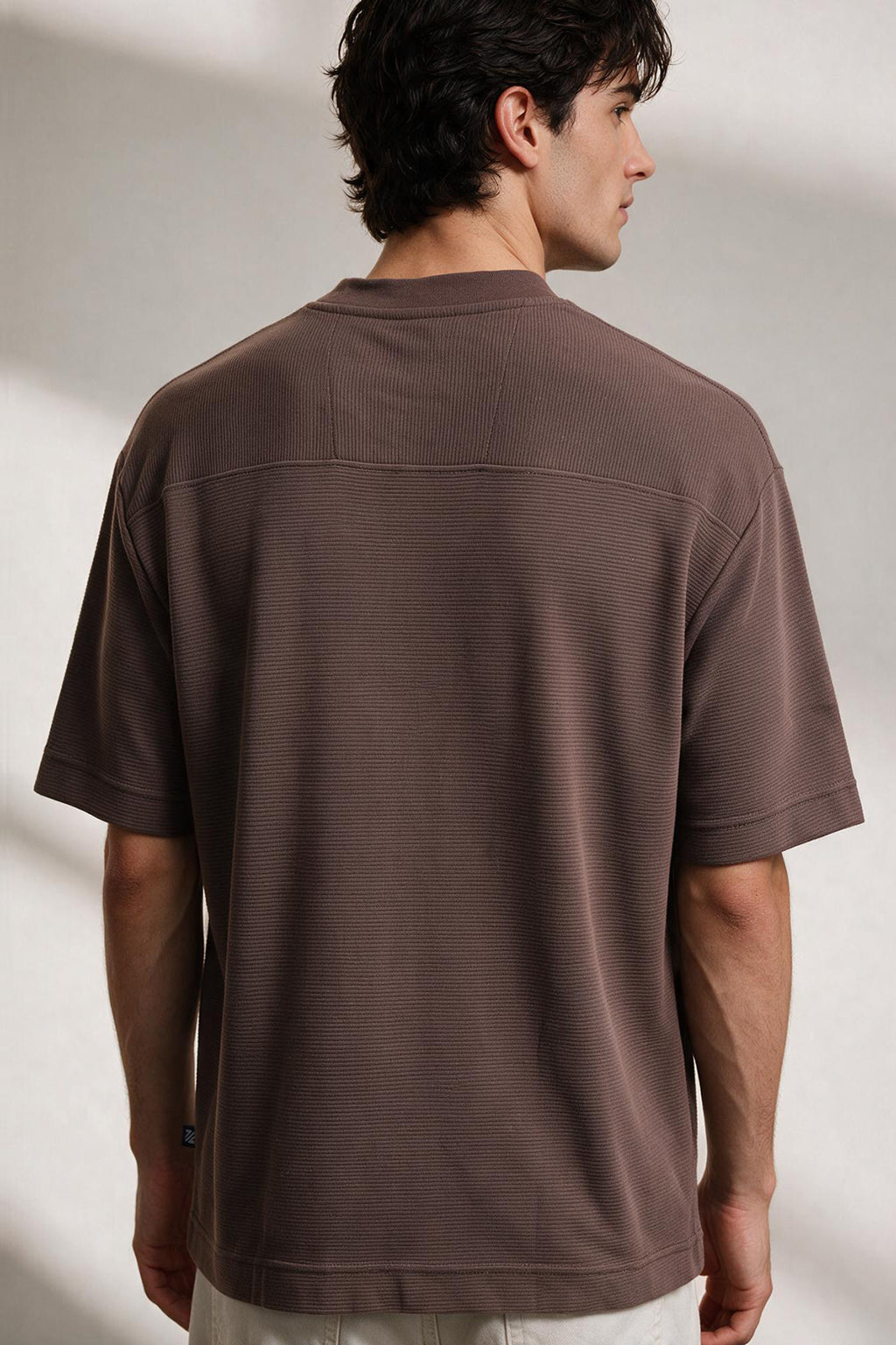 Ottoman Oversized Textured T-Shirt - D002