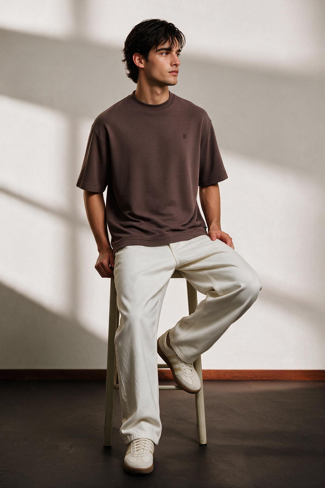 Ottoman Oversized Textured T-Shirt - D002