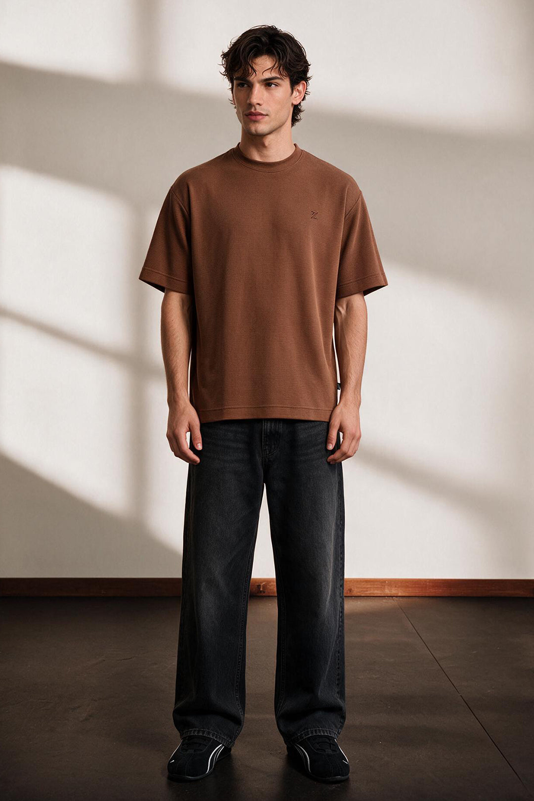 Ottoman Oversized Textured T-Shirt - D002