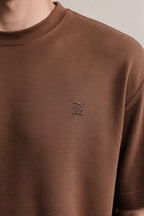 Ottoman Oversized Textured T-Shirt - D002