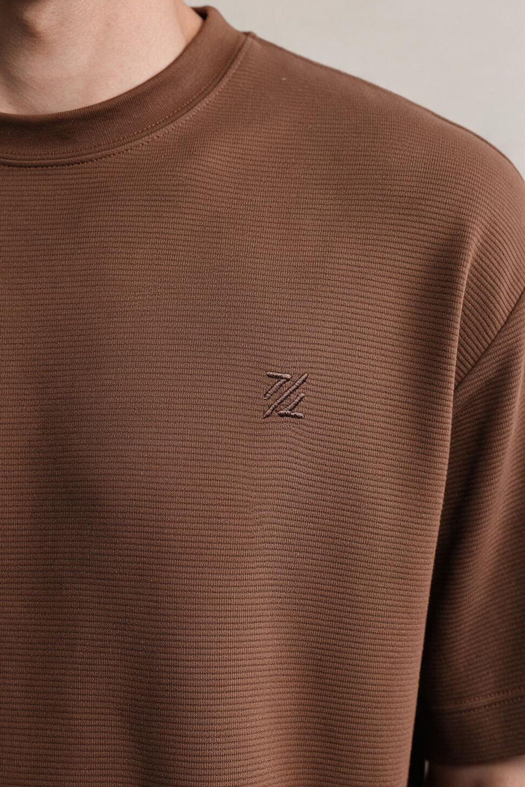 Ottoman Oversized Textured T-Shirt - D002