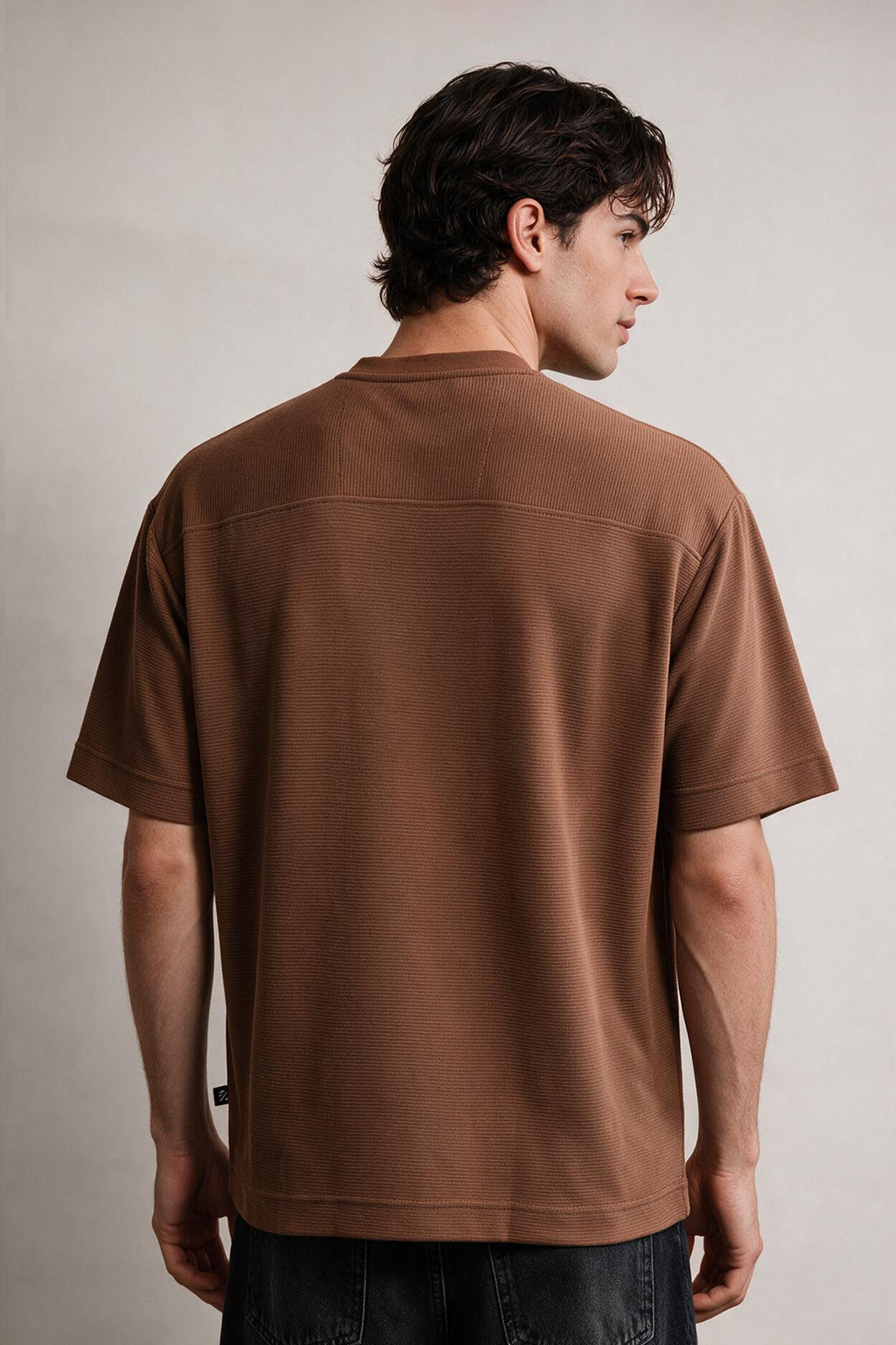 Ottoman Oversized Textured T-Shirt - D002