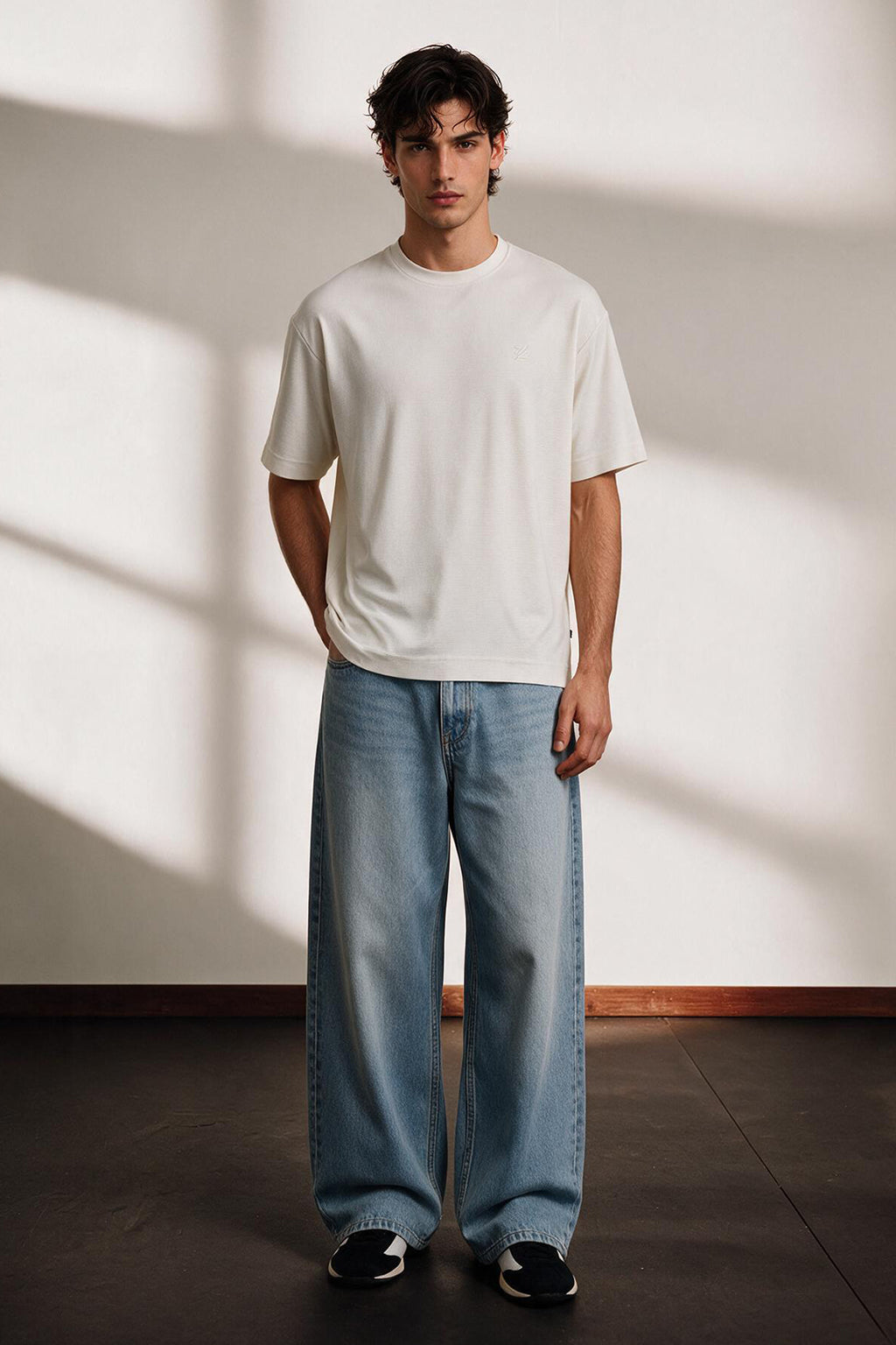 Ottoman Oversized Textured T-Shirt - D002