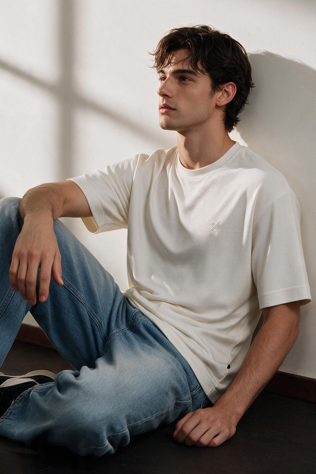 Ottoman Oversized Textured T-Shirt - D002