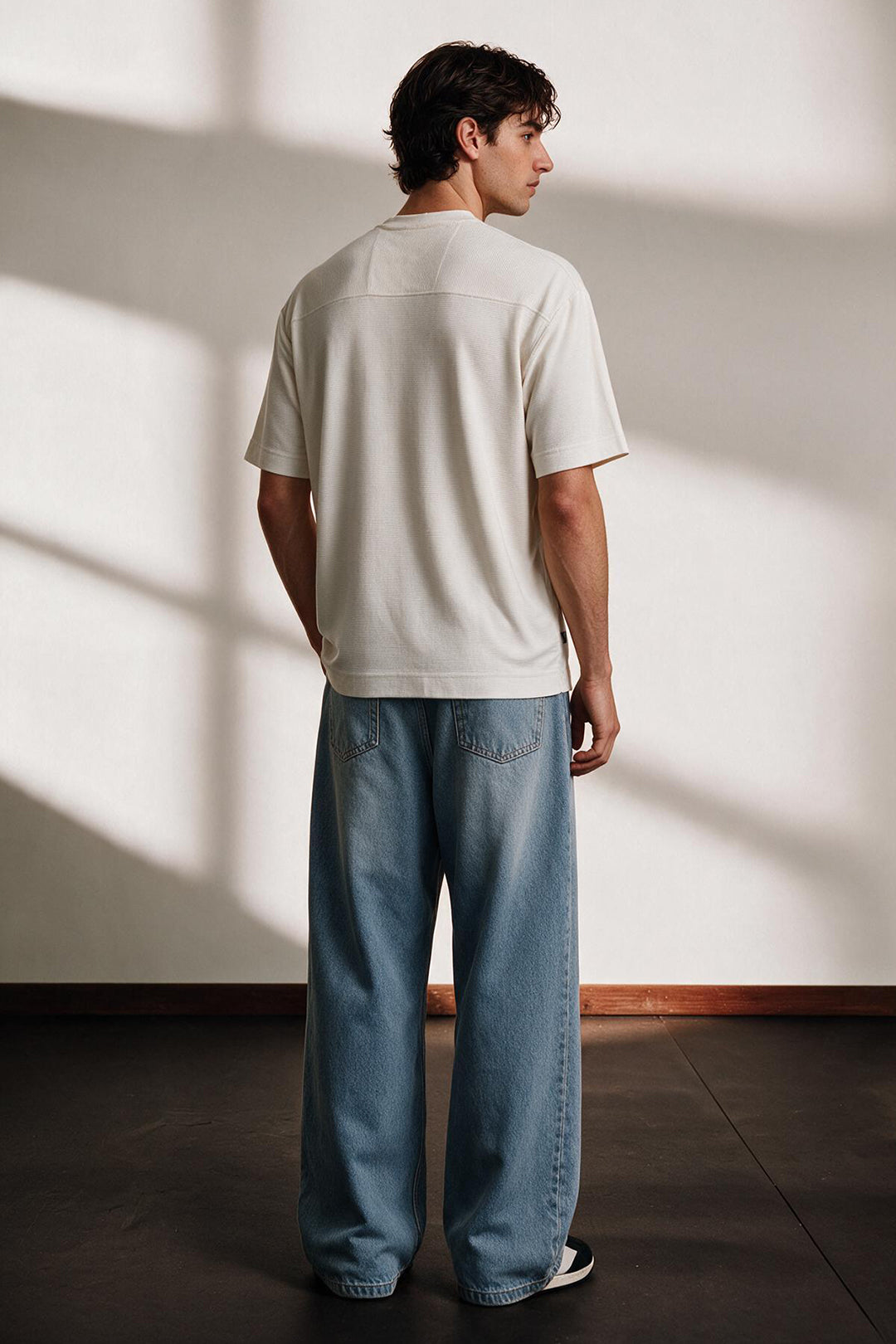 Ottoman Oversized Textured T-Shirt - D002
