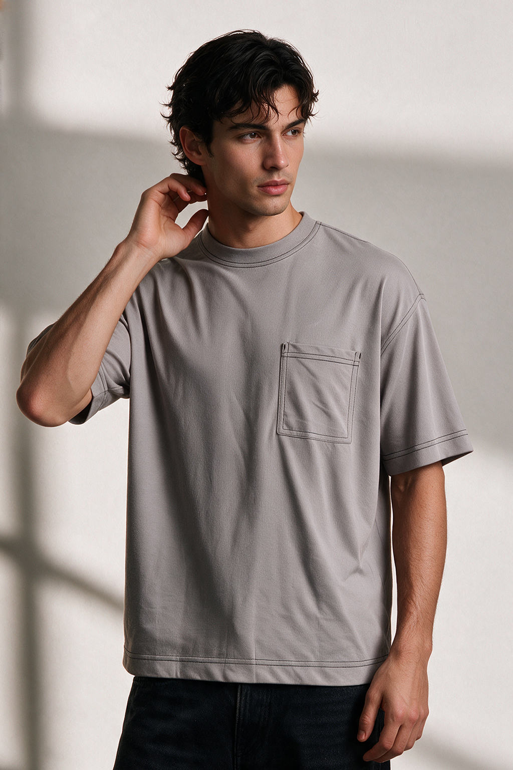 Basic Oversized Pocket T-Shirt