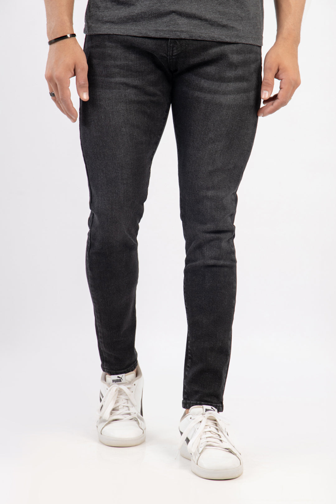 Buy Skinny-Fit Black Jeans for men on Sale price 1037 - Zellbury MAN