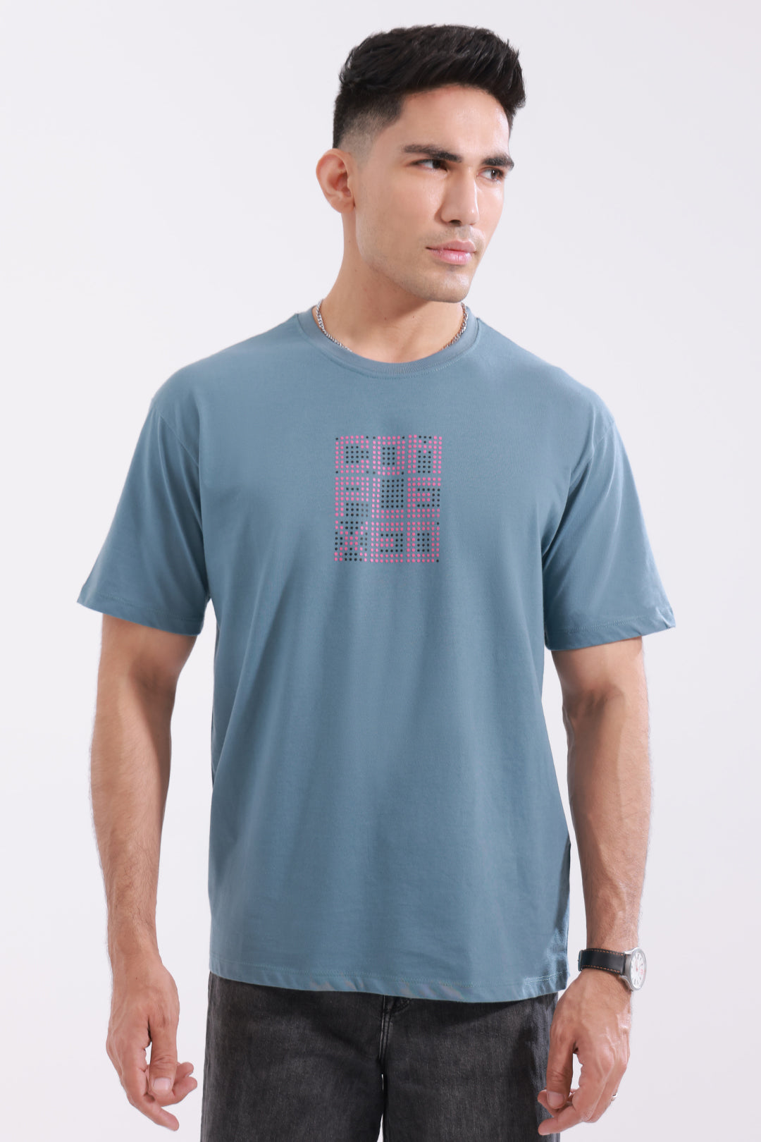 Teal Graphic Tees Men Ready To Wear - Zellbury