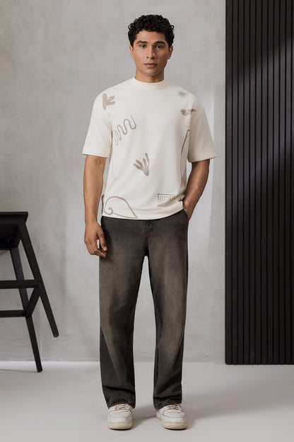Oversized Graphic T-Shirt - D014