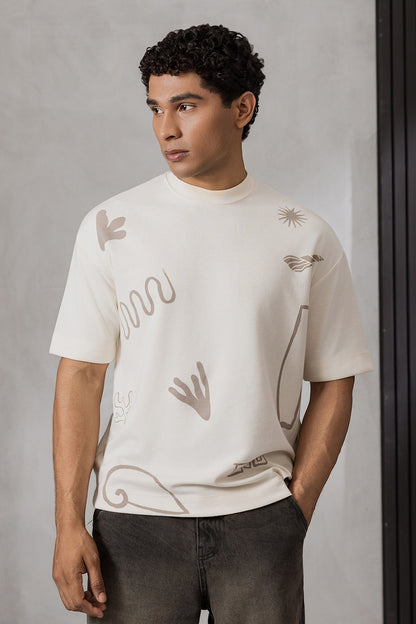 Oversized Graphic T-Shirt - D014