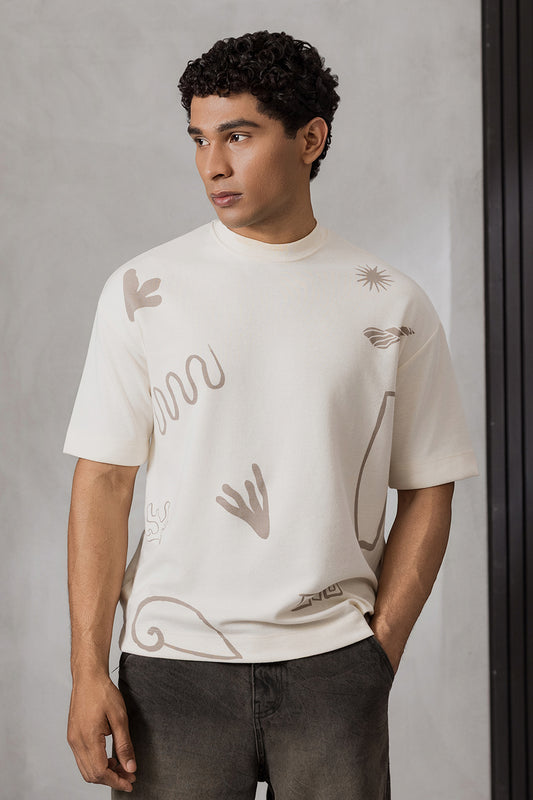 Oversized Graphic T-Shirt - D014