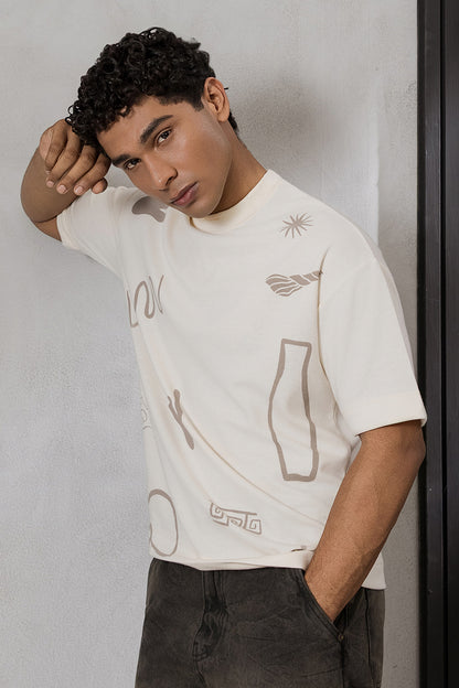 Oversized Graphic T-Shirt - D014
