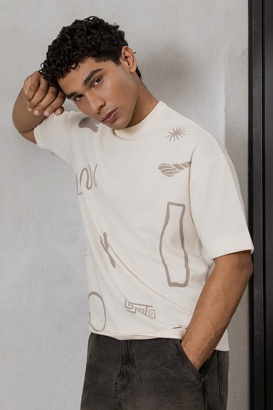 Oversized Graphic T-Shirt - D014